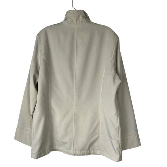 Weather Tamer Womens Zip Front Windbreaker Coat Beige Size Large - Picture 2 of 10